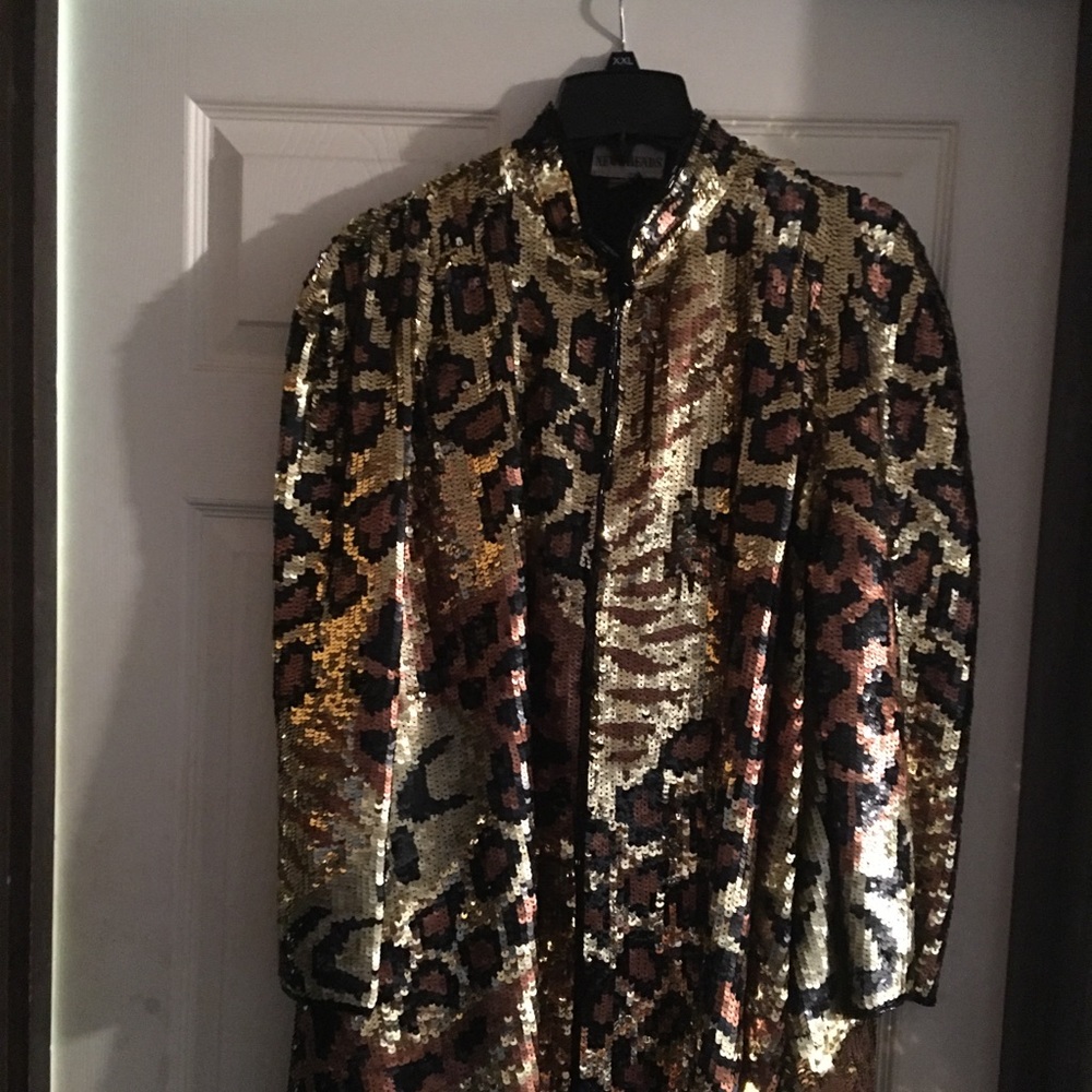 Animal Design Sequin Swing Jacket